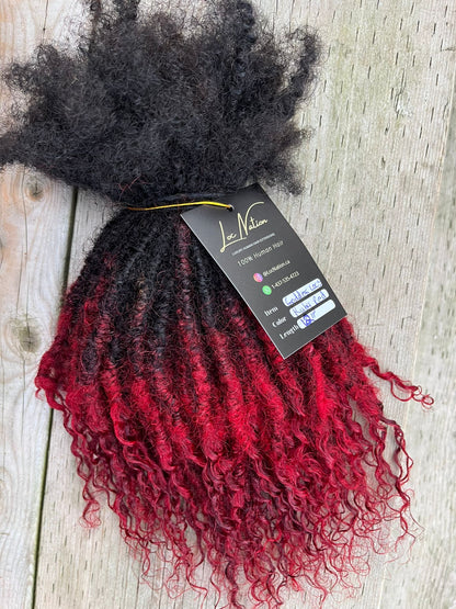 (100 Locs) Ruby Red Goddess Locs