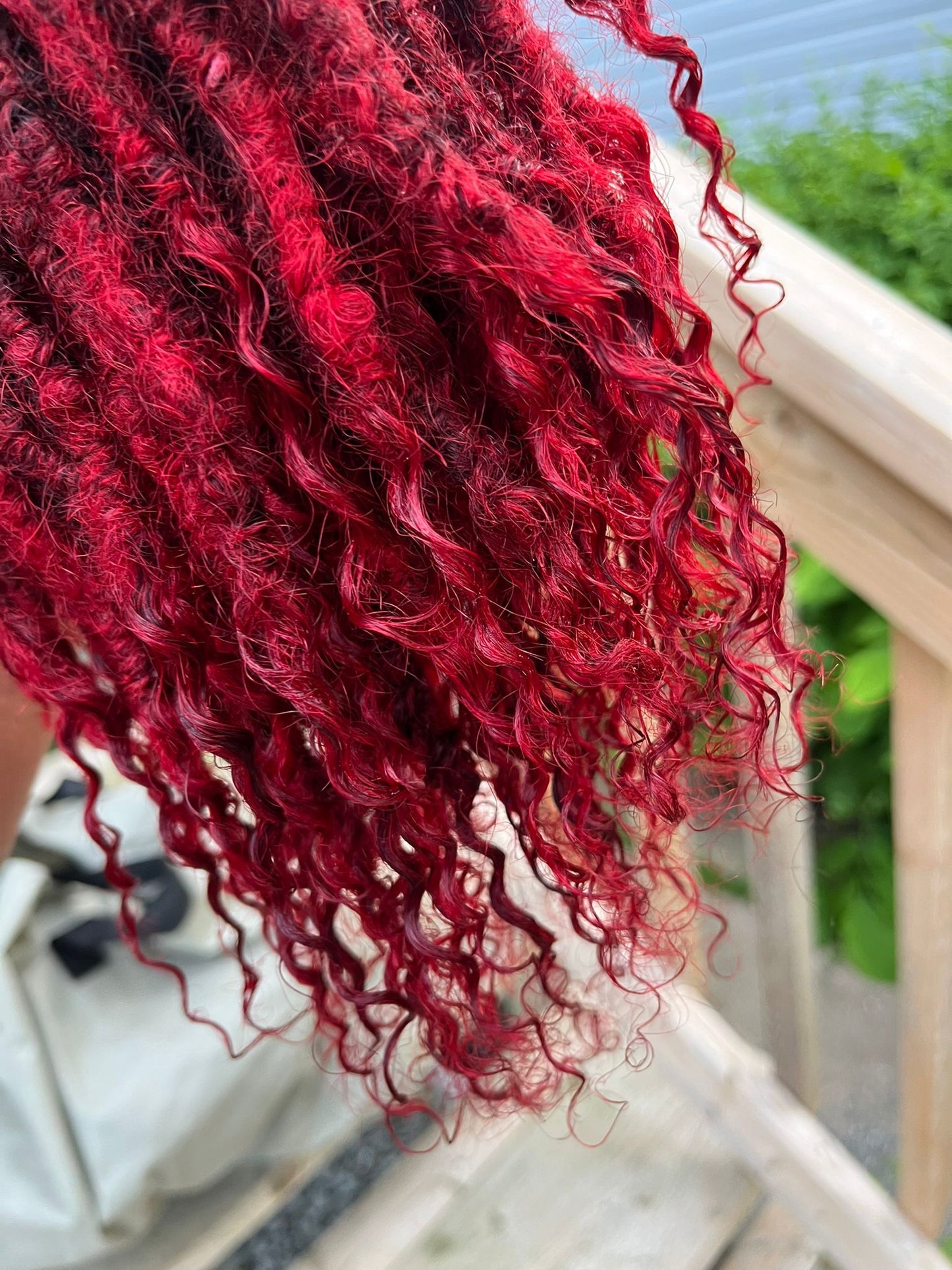 (100 Locs) Ruby Red Goddess Locs